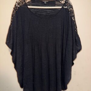 Lane Bryant Black Textured Top